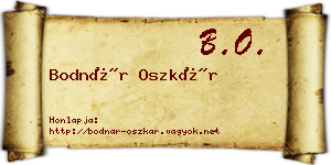 Bodnár Oszkár névjegykártya