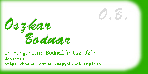 oszkar bodnar business card